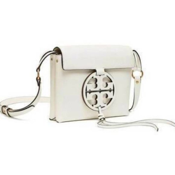 Tory Burch Handbags - EUC Tory Birch White Cross Body Logo Bag